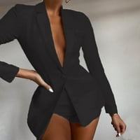 Poslovni bluže za žensko povremene izvanredne ovratnike Slim Dugih rukava Office odijelo za odijelo