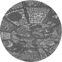 Ahgly Company u zatvorenom okruglom uzorkovima tamno sive prostirke, 8 'krug