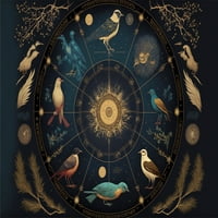 Kosmički rez - Astrologija Bird platno Zidna umjetnost