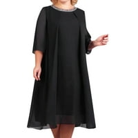 Ljetne crne haljine za žene Women Plus veličina Sequin kratka midi haljina dame koktel večernja haljina
