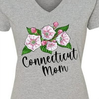 Inktastična konektorska mama Mountain Laurel Cvijeće Ženska majica V-izrez