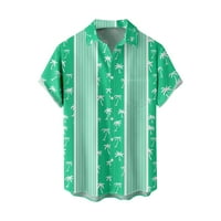 Gotyou Muška havajska majica sa džepom, kratkih rukava ispisanim gumbom niz tees, ljetna plaža casual