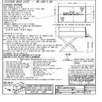 Vestil Manufacturing WL-100-5- Ft. Premium kamion za makaze za makaze - lbs