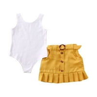 Musuos Baby Girl SolidySit rodysuit rodper + dump natkrivena suknja