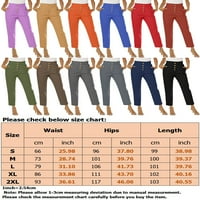 Ženske pantalone elastične struine dno visokog struka dugačke hlače PantAzzo udobna pamučna posteljina