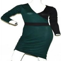 Jordan ženska asimetrična haljina u boji u zelenoj crnoj boji - m