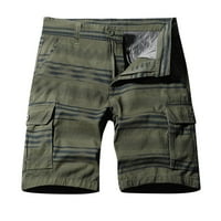 Hwmodou muške teretne pantalone za patchwork ispisane pamučne pamučne kockicene jednostavne proljetne ljetne hlače za muškarce za muškarce