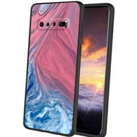 Kompatibilan sa Samsung Galaxy S10 + Plus Telefonska futrola, Blue-Mramorni silikonski zaštitnik za TEEN Girl Boy Case za Samsung Galaxy S10 + Plus