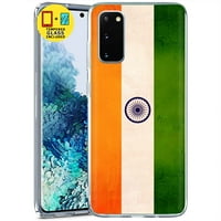 Talksel Ta Slim Case kompatibilan je za Samsung Galaxy S Fe, zaštitni ekran stakla ukljn, stara zastava Indija Ispis, lagana, fleksibilna, meka, SAD
