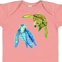 Inktastične morske kornjače zajedno plivanje poklon dječje dječaka ili dječje djece