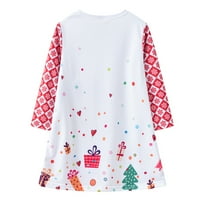 Haljina za dečije čišćenje devojaka, mališana baby dečji dečji dečji božićna haljina party princess haljina za štampanje