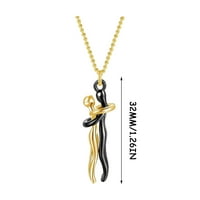 TIITSTOY Personalizirani zagrljaj Zlatni atmosferski karakter Kreativni par Dvobojna ženska lanac ogrlice naklonjeni za rođendan Day Day