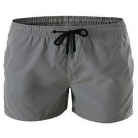 Avamo Muške kratke hlače Summer Boja Ljetne hlače sa mrežastim oblogom kupaćim trupovima muškarci prozračne dna sportsko odjeća tamno siva crna 3xl