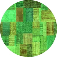 Ahgly Company Zatvoreni kvadratni patchwork Green Transicijske prostirke, 5 'kvadrat