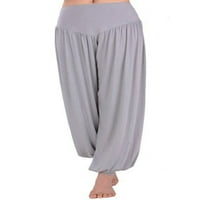 Ženske casual joga hlače labavi fit stil pantalona široka noga aktivna odjeća opuštene fit hlače crna siva tamno siva