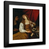 Giovanni Andrea de 'Ferrari Crni moderni uokvireni muzej Art Print pod nazivom - pretvorba Mary Magdalene