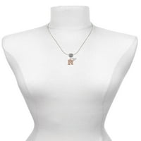 Delight nakit Rose Goldtone Crystal inicijal - R - Čestitamo šarm perle s visećem