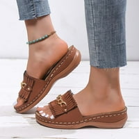Honeeladyy sandale za mamu Žene Ljetne casual Udobne papuče na platforme