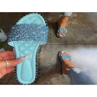 Nove ženske dame DANIES PLAT DIAMANTE SLIP na ljetnim sandalama Mule papuče