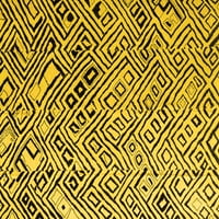 Ahgly Company u zatvorenom kvadratu Čvrsti žuti modernim prostirkama, 8 'kvadrat