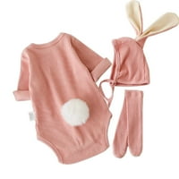 Baby Boys Girls Bunny Outfit Moj prvi Uskrsni odjeća novorođenčad novorođenčad zabluda s dugim zeko