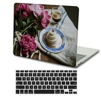 Kaishek plastična zaštitna futrola tvrdi pokrivač samo kompatibilan. Objavljen MacBook Air 13.6 Id Touch + crni poklopac tastature Model: ruža Serija 0205