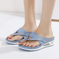 DMQupv sandale za žene sa lukom podržavaju rimsko t Otvoreno Ženska Toe Ljetna potpora Flip Flops i