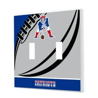 New England Patriots Passtime Design Double Toggle LightWitch ploča