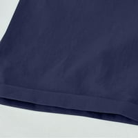 Bermuda šorc za žene Ljeto pamučno posteljina plus veličina elastična struka Duljina koljena cvjetna
