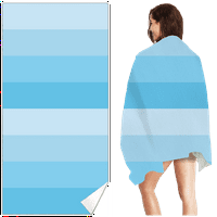 Multitrast Žene Ljeto Veliki ručnik za plažu Stripe Rainbow Print Surf Prekrivač