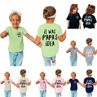 Dječje majice za dječake Djevojke majica Slatka ispis Kratki rukav vrhunsko vrat Dječja majica Funny