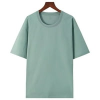 Košulja za žene Casual Solid Color Crewneck kratki rukav Tee vrhovi labavih letnjih bazičnih bluza za žene za žene