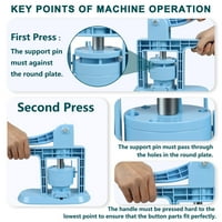 Mašina za majač gumba Višestruke veličine 1 + 1,25 +, DIY tipka za pin Machine Machit CIT, tipka Pritisnite