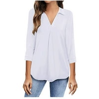 Dezed Wemens Fall Bluze Ležerne košulje za košulju plus veličina Žene Ležerne prilike Labavi pulover