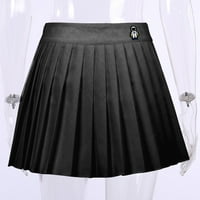 Simu ženska simpatična suknja tanka kratka bočna patentna patentna suknja
