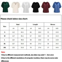 Modne bluze za žene Business Casual Womens Casual V izrez Loop Top kratkih rukava šifonska majica za