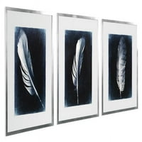 Set obrnutih perja na platnu ručno oslikano unutarnji obojeni zid Art 33