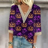Neodoljiva ponuda Halloween Party Bluuses Ženska košulja Bluza Ležerne prilike Labave majice Rukovni