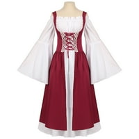 Cleance Dame Elegantna renesansna srednjovjekovna kostim gusarska kozmetička haljina Corset struk kaiš