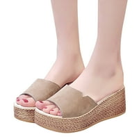 Ženske cipele modne ljetne žene sandale debela peta niska peta riblje koža koža tekstura casual stil