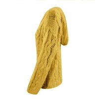 Dolith Pad, Zimski kardigan džemperi za žene, plus, prevelizirani, topli, žuti, ženski modni labavi