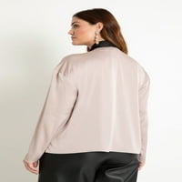 Eloquii Women's Plus size Blouse Bloked za kravate