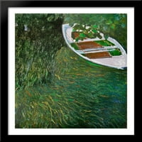 Redni brod Veliki crni drveni ugrađen umjetnost ispisa Claude Moneta