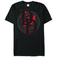 Muški marvel Daredevil logo Circle Graphic Tee Crna mala