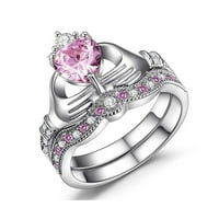 Frehsky prstenovi bijeli kameni prsten, ručno izrađeni rez, vjenčani nakit poklon nakita