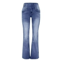 Gubotare ženske traperice žene potpuno oblikovajući potez za strijeljenim Jeans Capri mamom Jean