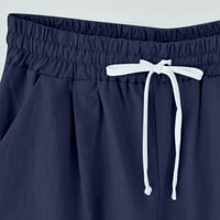 Finelylove kratke hlače za ženske ležerne ljetne žene Atletski kratke hlače Visoki struk Aktivnost na otvorenom Navy 2xl