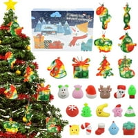 Buyweek Božićno odbrojavanje Advent Calendar Builble Sentory igračke Privjesci Viseći ukrasi Dekompresijska igračka Party Favors dječji pokloni