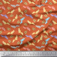 Siamoi Silk tkanina točka, lišće i životinjske tkanine otisci sa dvorištem širom
