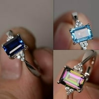 Lowrofile prstenovi za žene djevojke sterling srebrne duge angažovanje vjenčanih benda boja Pokloni